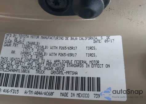 2017 Toyota Tacoma Trd Sport from USA, damaged, VIN 3TMCZ5AN0HM110016